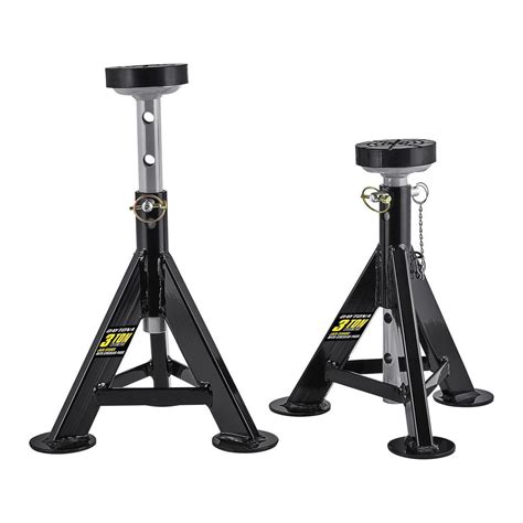 3 Ton Heavy Duty Ratcheting Jack Stands Black