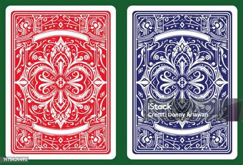 Classic Playing Card Back Design 16 Stock Illustration Download Image