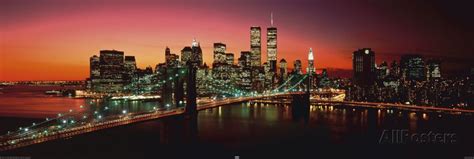 New York Brooklyn Bridge At Night Prints New York Poster New York