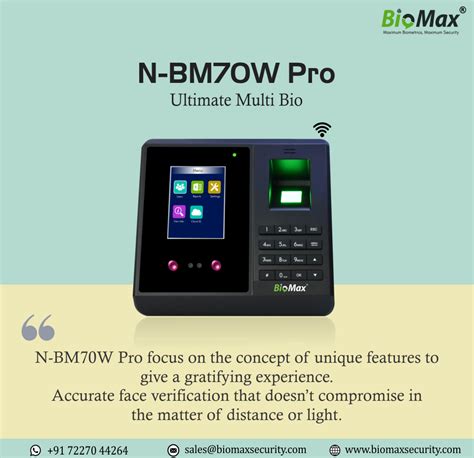 Biometrics BioMax N BM70W Pro Access Control System Biometrics