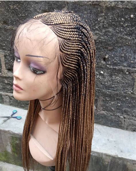 Braided Cornrow Wig Its Made To Order Chose Your Length Etsy