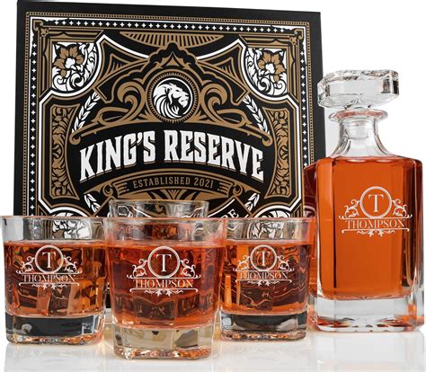 Whiskey Decanter Sets For Men Women Personalized Whiskey