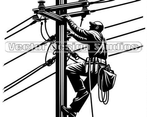 Lineman Electrical Svg Cut File Silhouette Cricut Svg Digital File