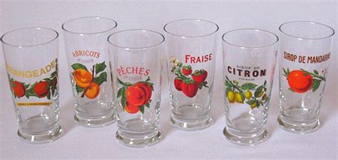 Williams Sonoma Set 6 Fruit Glasses