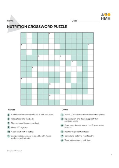 Nutrition Therapy Pdf Nutrition Crossword Puzzle