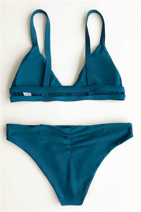 Cupshe Live Life On The Beach Bikini Set Bikinis Solid Bikini