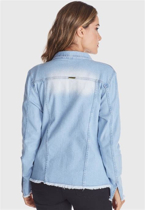 Jaqueta Jeans HNO Jeans Desfiada Delavê Azul Compre Agora Dafiti Brasil