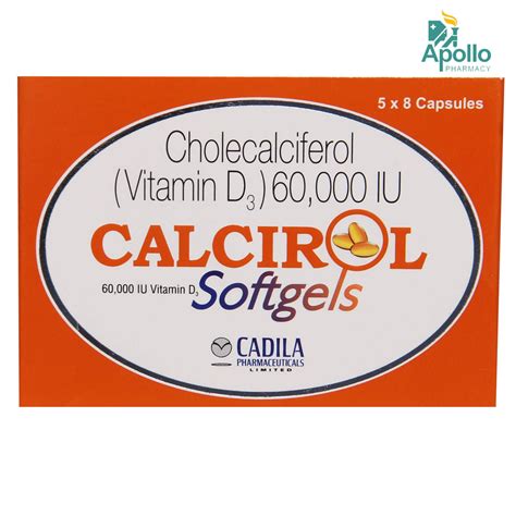 Calcirol 60K Softgel Capsule 8 S Price Uses Side Effects Composition