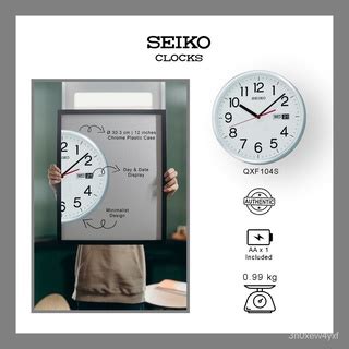 Seiko Minimalist Wall Clock Qxa Qxf Qxa Qtu Shopee