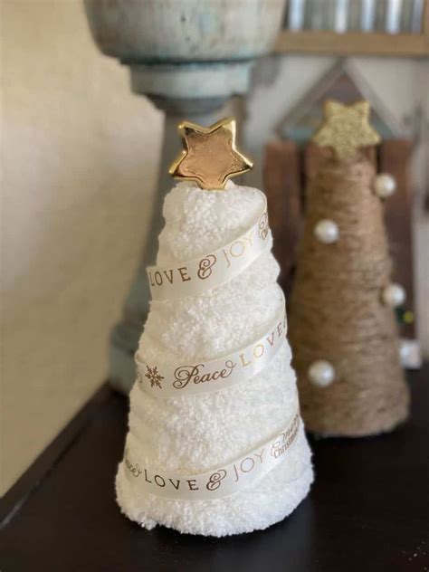 Rustic Twine And Yarn Foam Cone Christmas Trees Manda Panda Projects