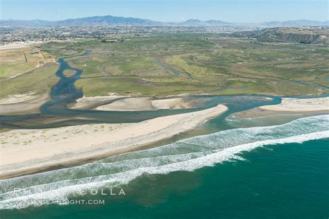 Aerial Photo Of Tijuana River Mouth Smca Imperial Beach California