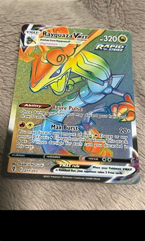 Rayquaza Vmax Evolving Skies Pokemon Card Pikawiz Off