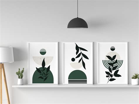 Set Of 3 Prints Boho Wall Art Abstract Gallery Wall Set Printable