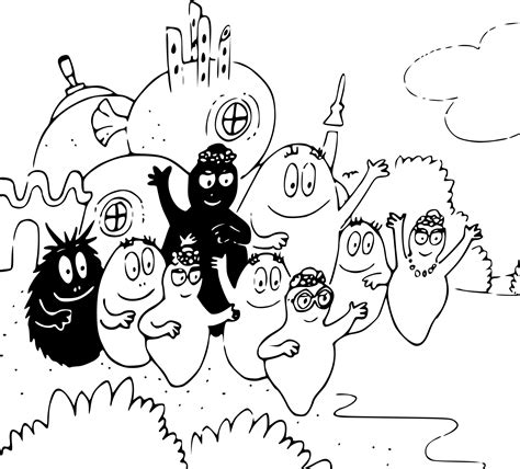 Le Village Des Barbapapa Coloriage Barbapapa Coloriage Barbe A Papa