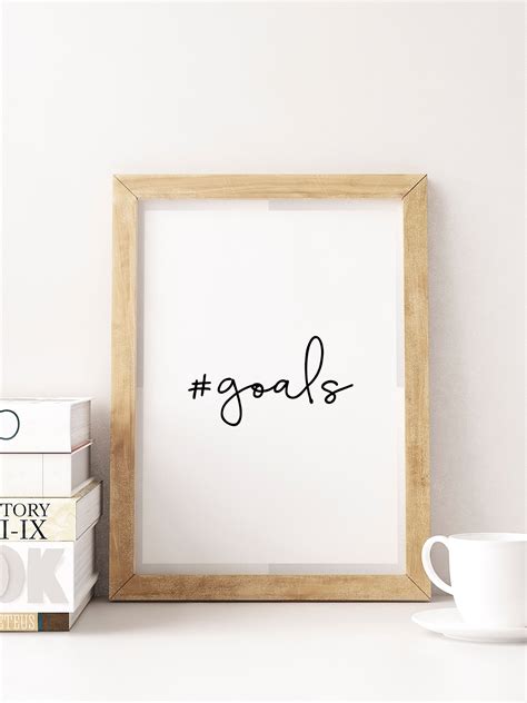 Goals Wall Art Inspirational Art Printable Art Instant - Etsy Denmark