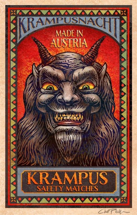 Krampusnacht Matchbox Art X Matted Signed Print Etsy Matchbox