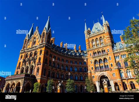 Exterior of 19th century Victorian St. Pancras Renaissance Hotel London
