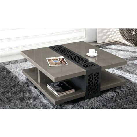 Table Basse Design Laqu Galina Taupe Emberizaone Fr