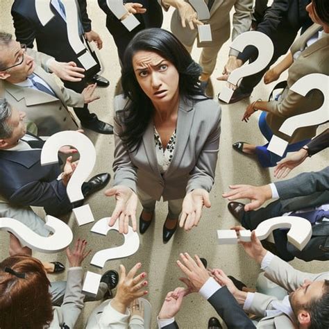 confused businesswoman overwhelmed image businesswoman