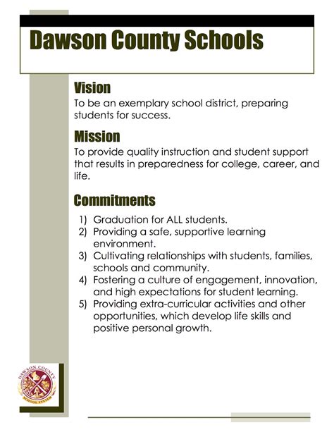 Mission and Vision - Dawson County Schools