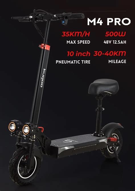 Kugoo M Pro W Electric Scooter Foldable With Seat Inch Kugoo