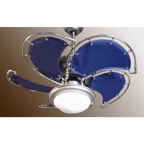 Satin Steel Blue Canvas Blades Shown With Optional Fl162 Light Kit