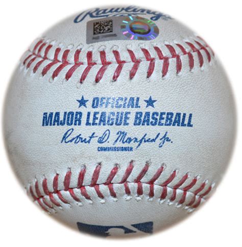 Game Used Baseball Edwin Diaz To Bryce Harper Foul Ball 9th