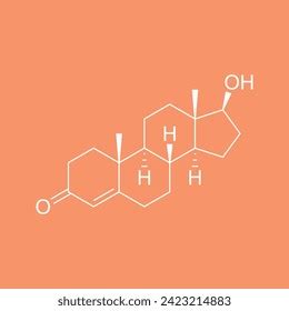 Molecular Structure Testosterone Testosteron Primary Sex Stock Vector Royalty Free