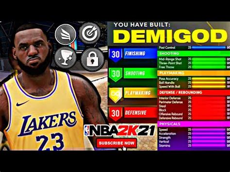 New Demigod Build On Nba K Next Gen Lebron James Build Shoots