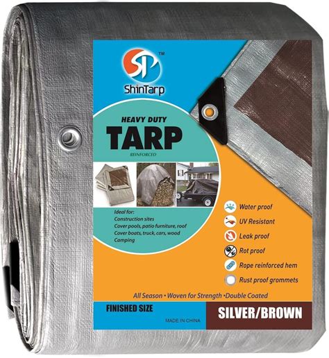 Amazon SP SHINTARP Tarps Heavy Duty Waterproof Poly Tarp Cover