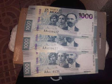 Billetes De Mil Pesos Serie Aa En M Xico Ciudad De Clasf Moda Y