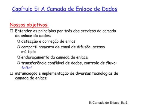 Ppt Cap Tulo Camada De Enlace E Redes Locais Powerpoint