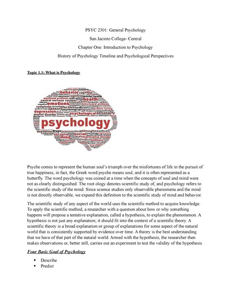 Psyc Chapter Notes Psyc General Psychology San Jacinto