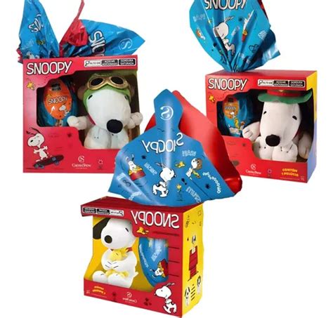 Ovo De Páscoa Snoopy Isnupi 03 Modelos Kit Colecionador Frete grátis