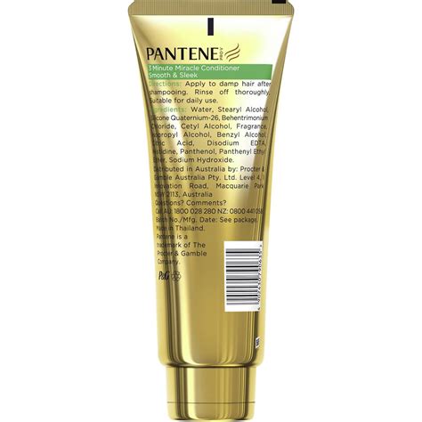 Pantene 3 Minute Miracle Smooth And Sleek Daily Hair Treatment 400ml Woolworths