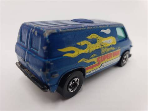 Hot Wheels Super Van Blue Vintage Collectible Scale Etsy