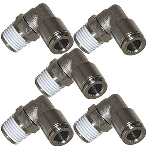 Utah Pneumatic Push To Connect Air Fittings 1 4 Od 1 8 Npt Elbow