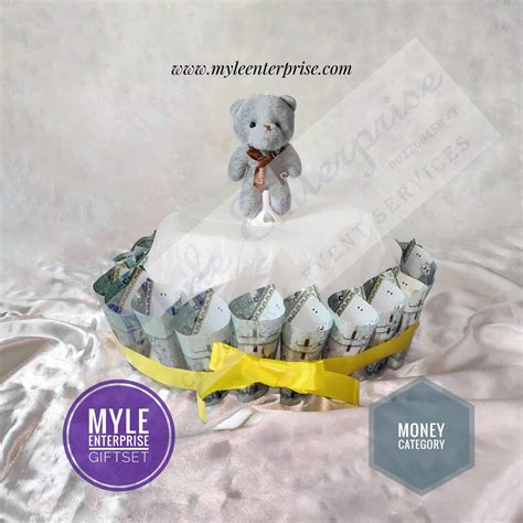 1 Tier Money Cake (22 pieces of money included) – Myle Enterprise