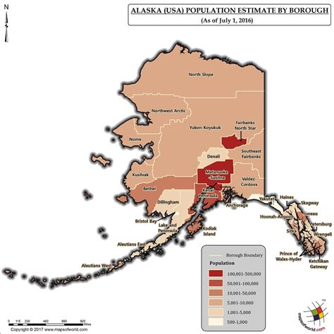 Population Density Map Of Alaska - Topographic Map World