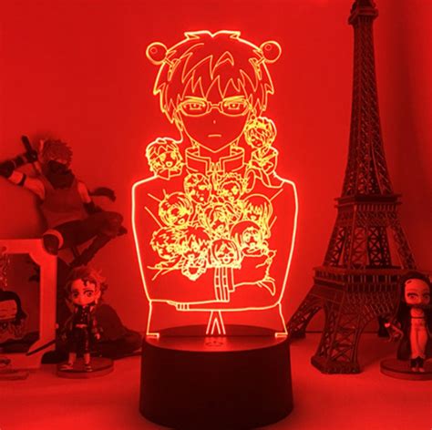 Anime Night Light Saiki K Light Lamp Illusion Nightlights Led Etsy