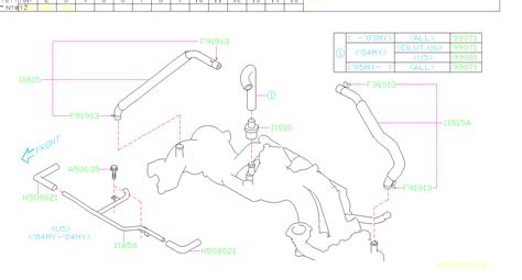 Ab Pcv Valve Hose Pcv Valve Hose Genuine Subaru Part