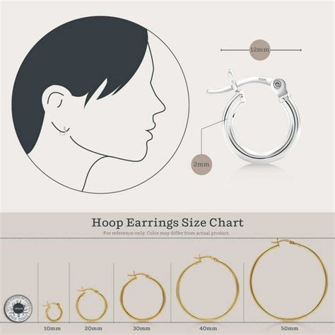 Mens Hoop Earrings Size Chart