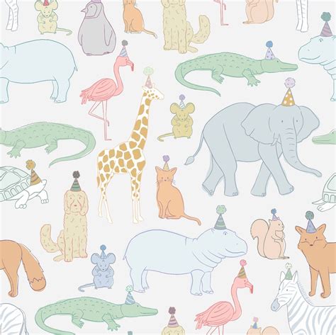 Animal Party Fabric, Birthday Fabric, Zoo Animals, Fabric by the Yard ...