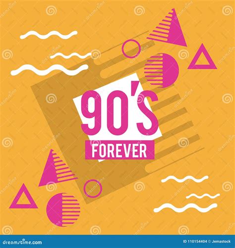 90s Forever Design Stock Vector Illustration Of Quote 110154404