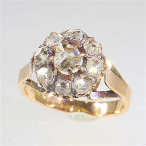 NO RESERVE PRICE 18 Kt Pink Gold Ring Diamonds Catawiki