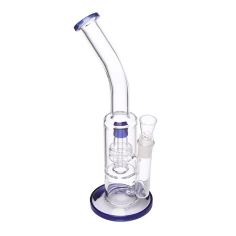 Buy Moksha Inch Glass Bend Percolator Waterpipe Bong Cm Blue