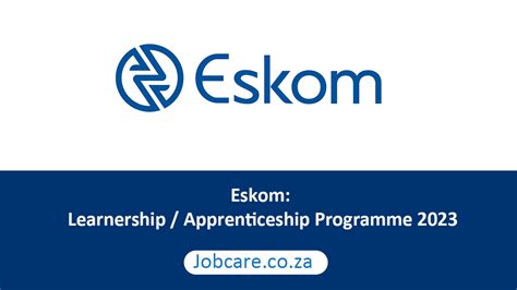 Eskom Learnership Apprenticeship Programme Jobcare