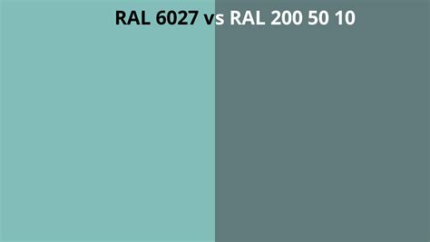 RAL 6027 Vs 200 50 10 RAL Colour Chart UK