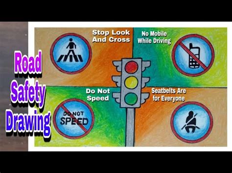 Road Safety Drawing How To Draw Road Safety Drawing Easy 53 OFF