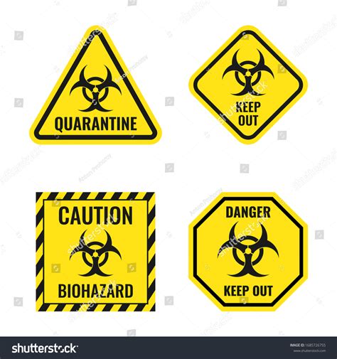 Biological Hazard Warning Signs Biohazard Royalty Free Stock Vector